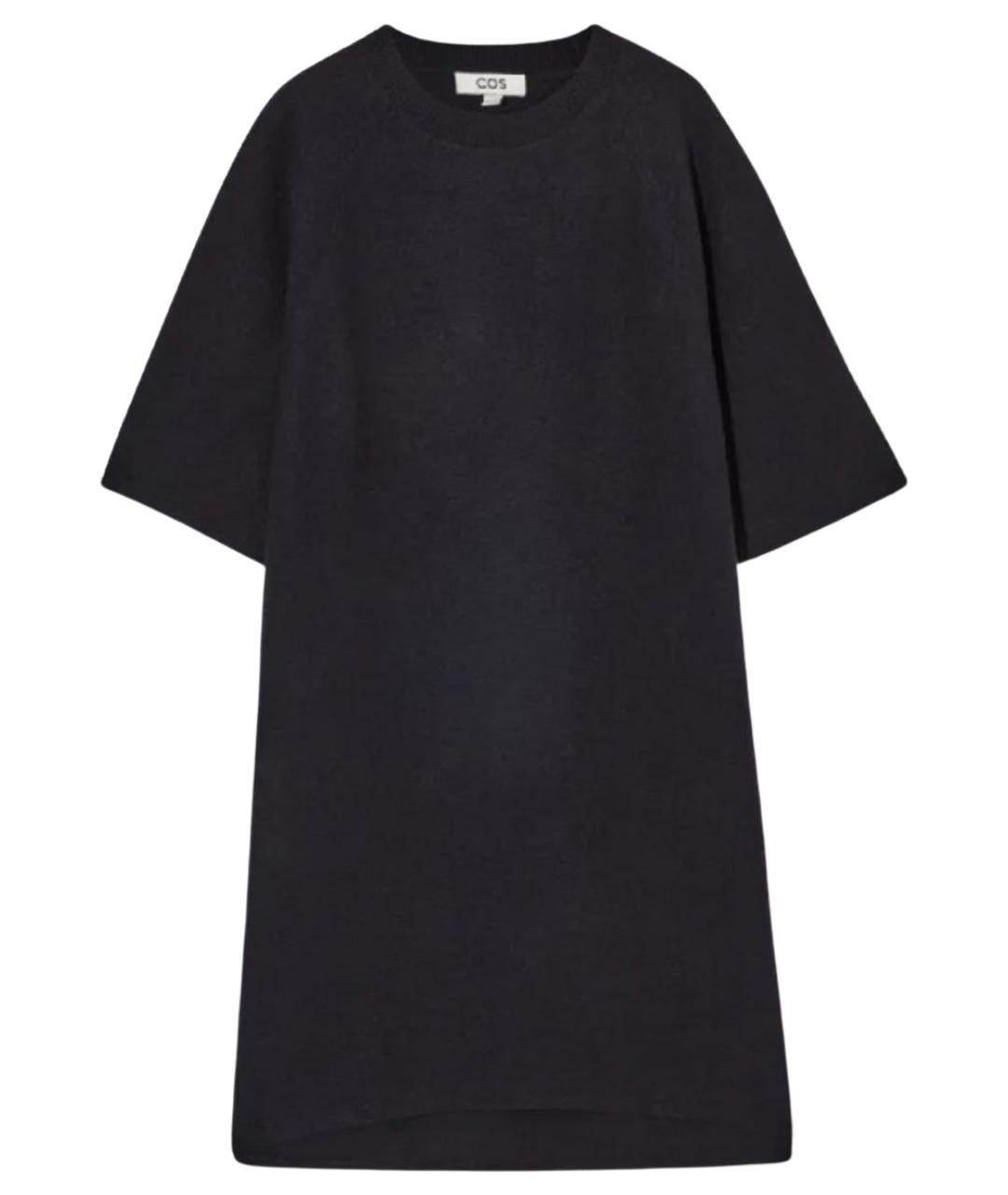 COS Темно-синее шерстяное повседневное платье, фото 1
