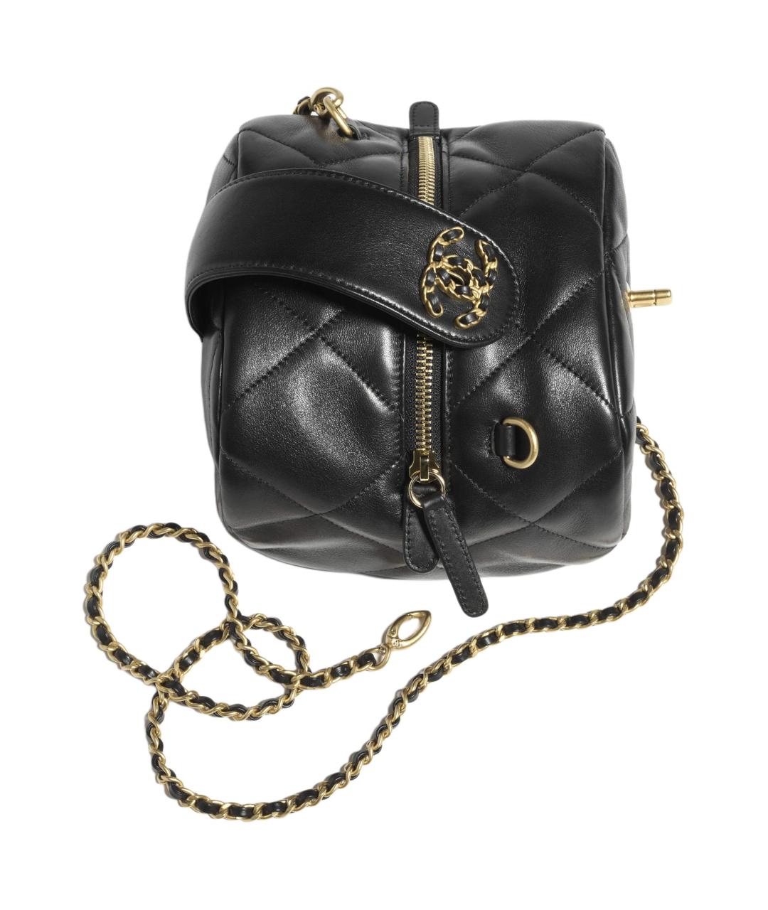 CHANEL Черная кожаная сумка через плечо, фото 3