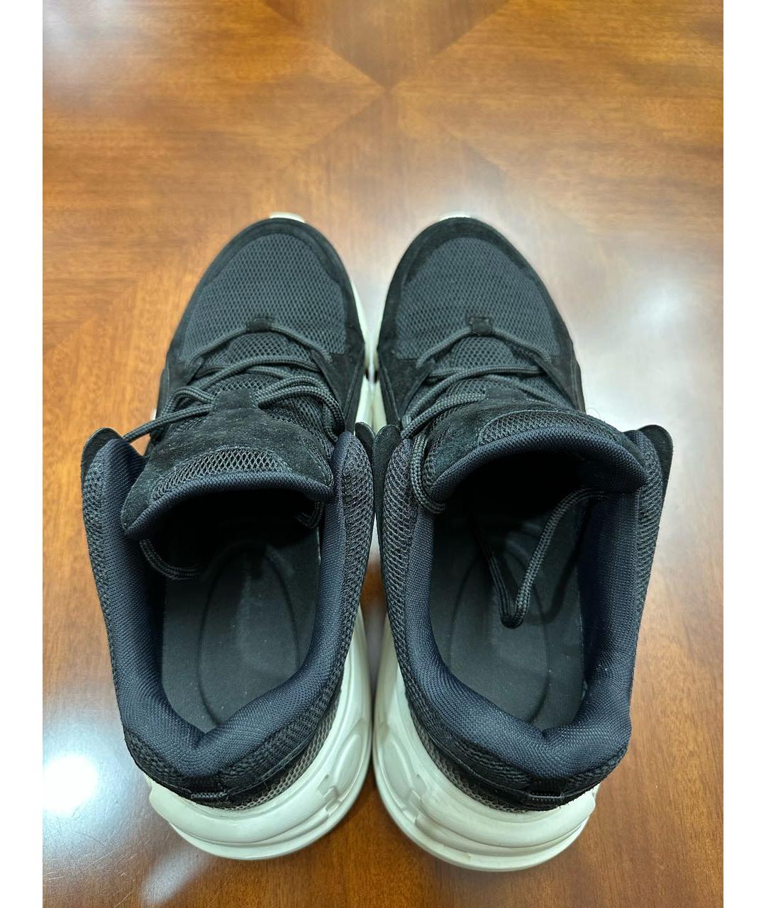 FERRAGAMO Черные текстильные низкие кроссовки / кеды, фото 3