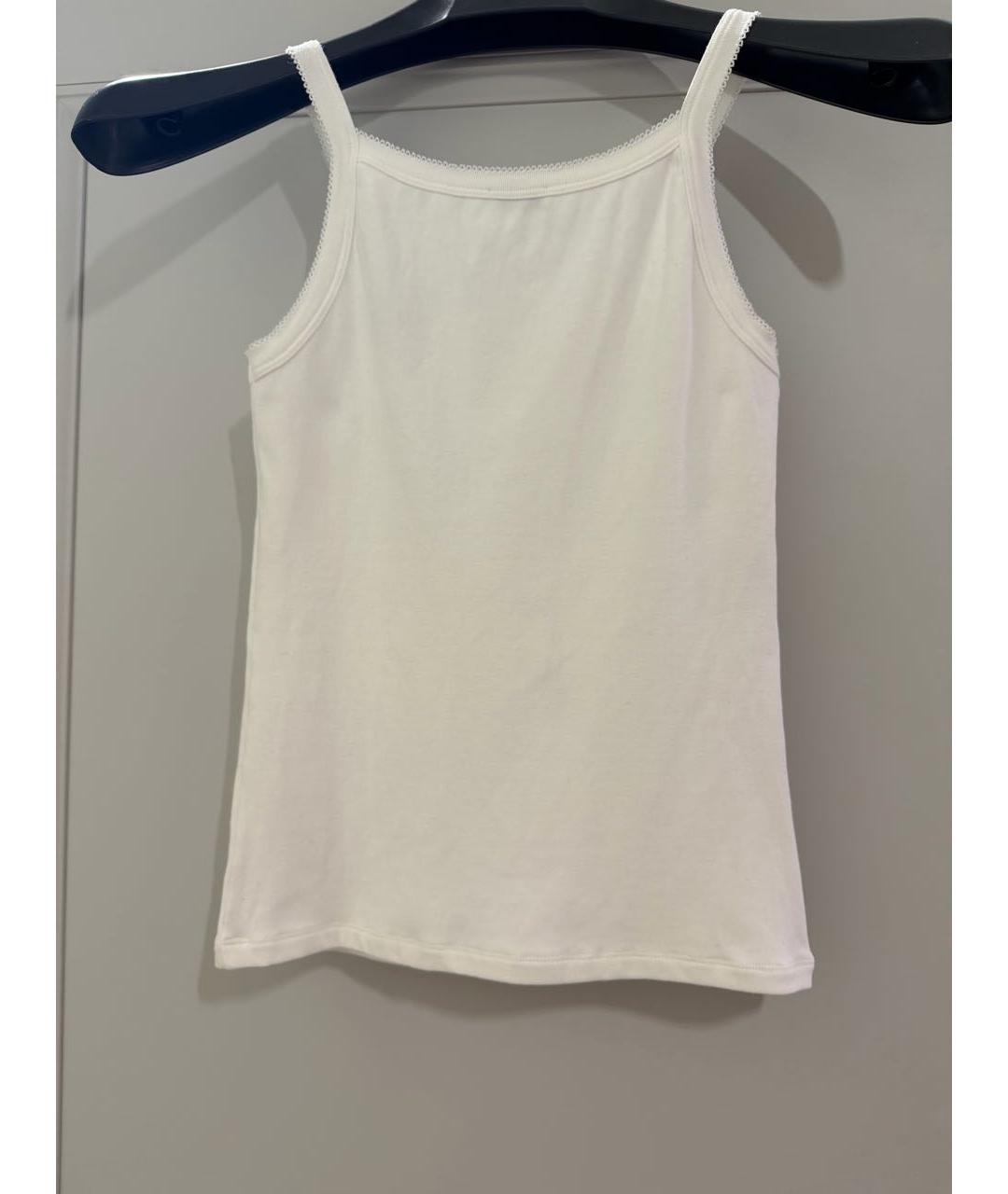 MIU MIU Белая хлопковая майка, фото 4