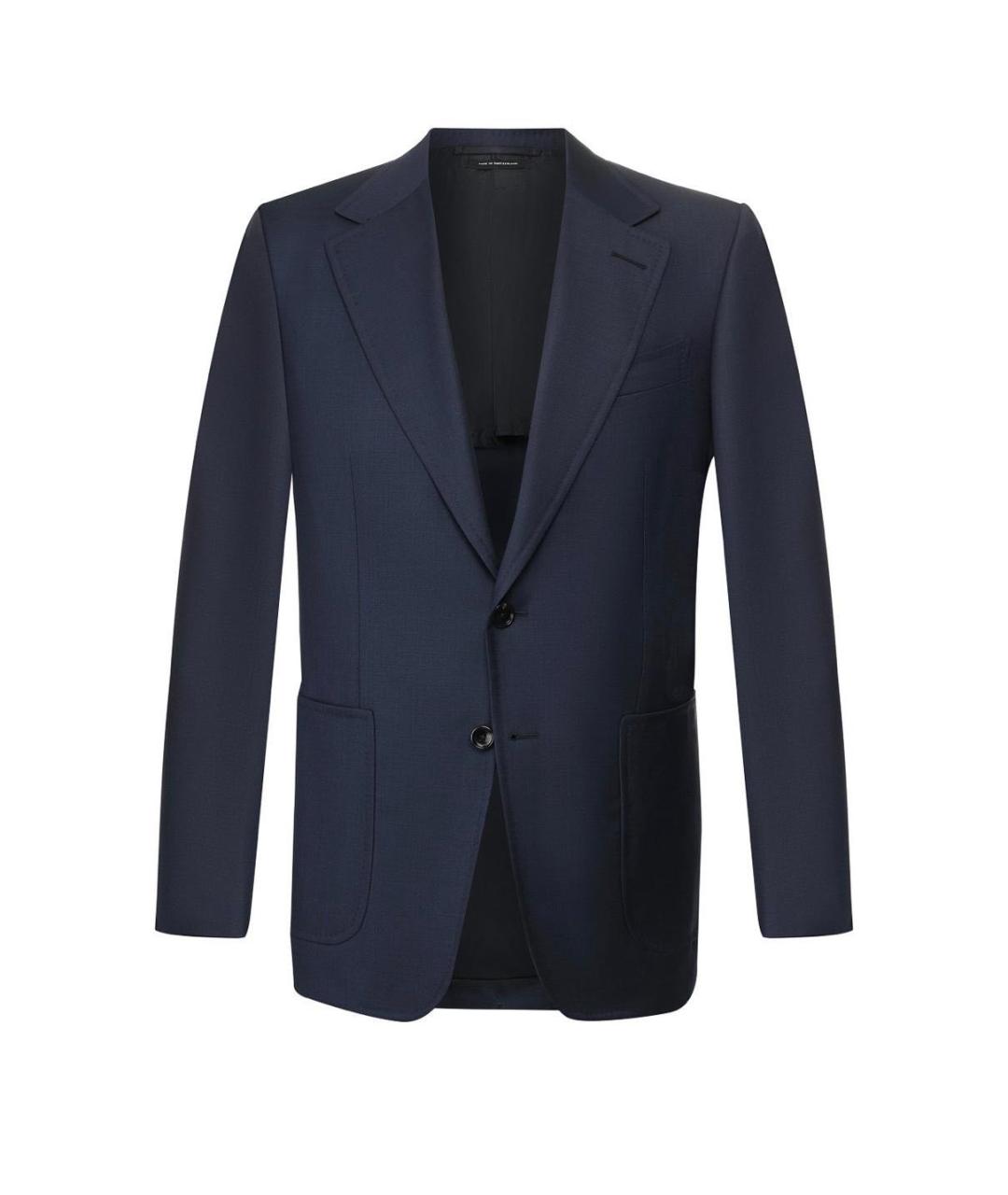 TOM FORD Темно-синий хлопковый пиджак, фото 1