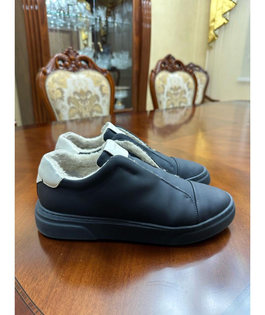 HARRIS WHARF LONDON Темно-синие низкие ботинки, фото 7