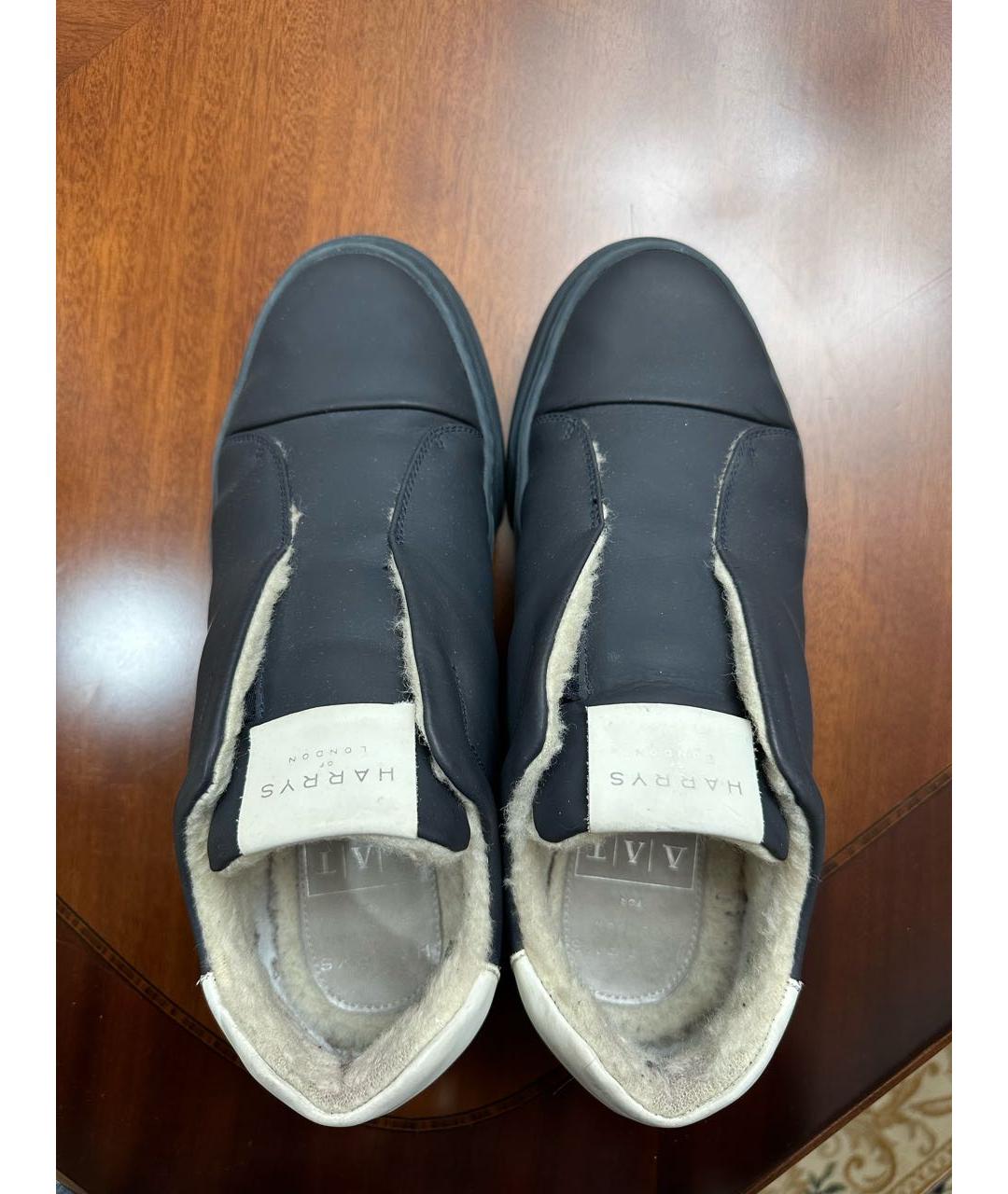 HARRIS WHARF LONDON Темно-синие низкие ботинки, фото 3