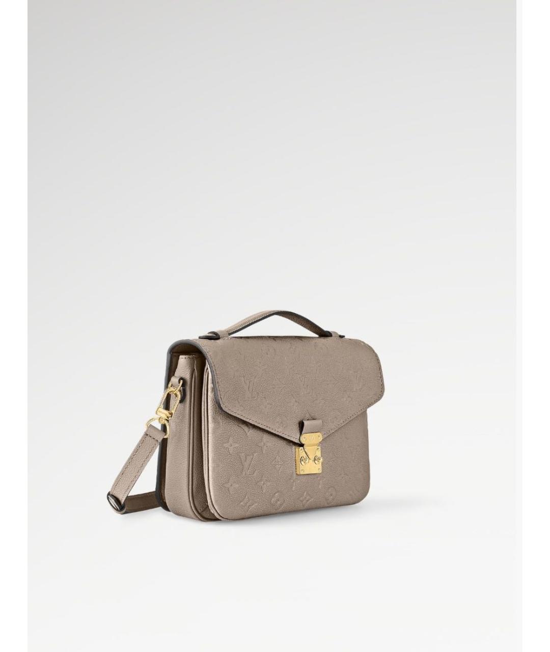 LOUIS VUITTON Бежевая кожаная сумка через плечо, фото 2