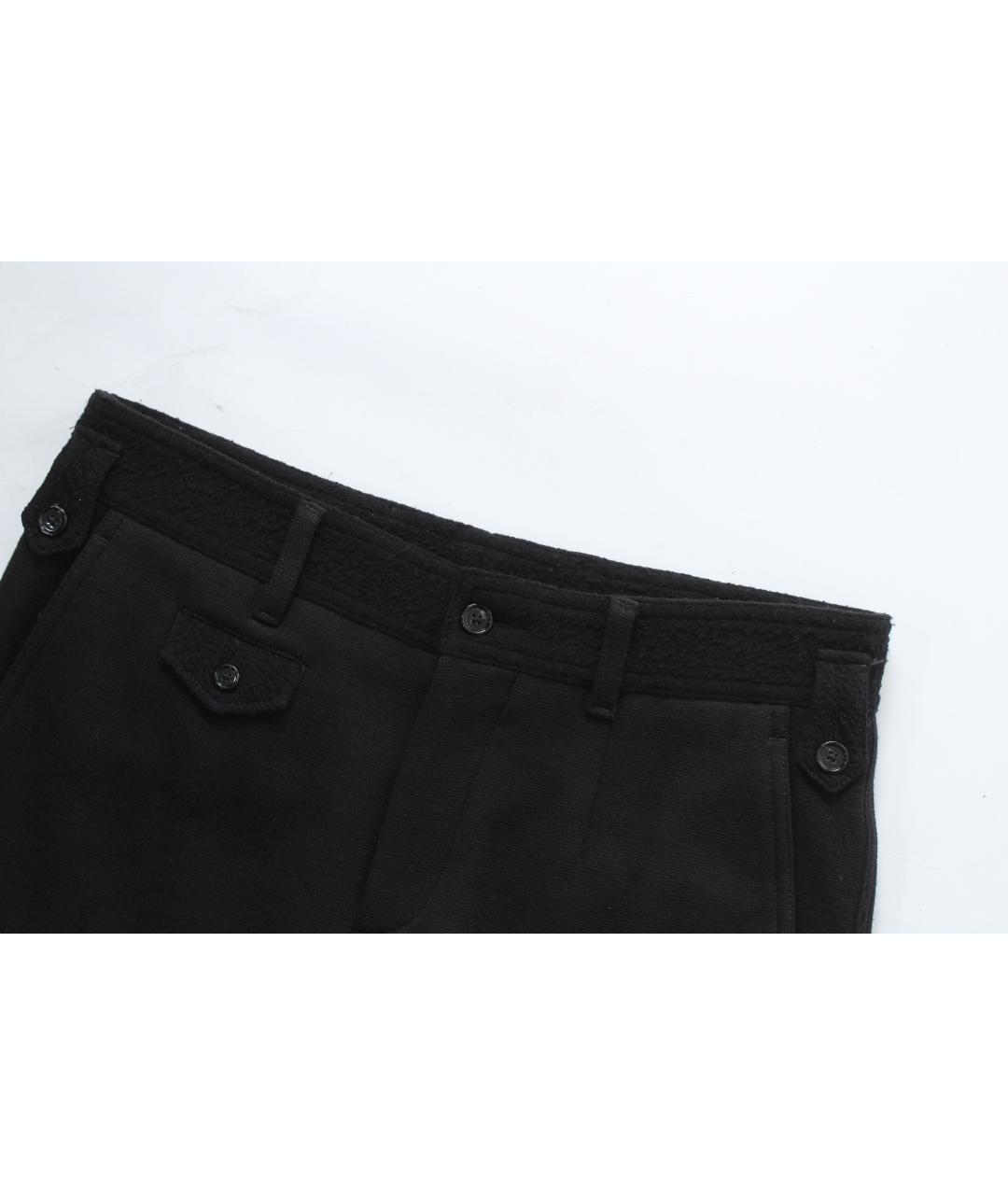 DOLCE&GABBANA Черные шерстяные повседневные брюки, фото 3