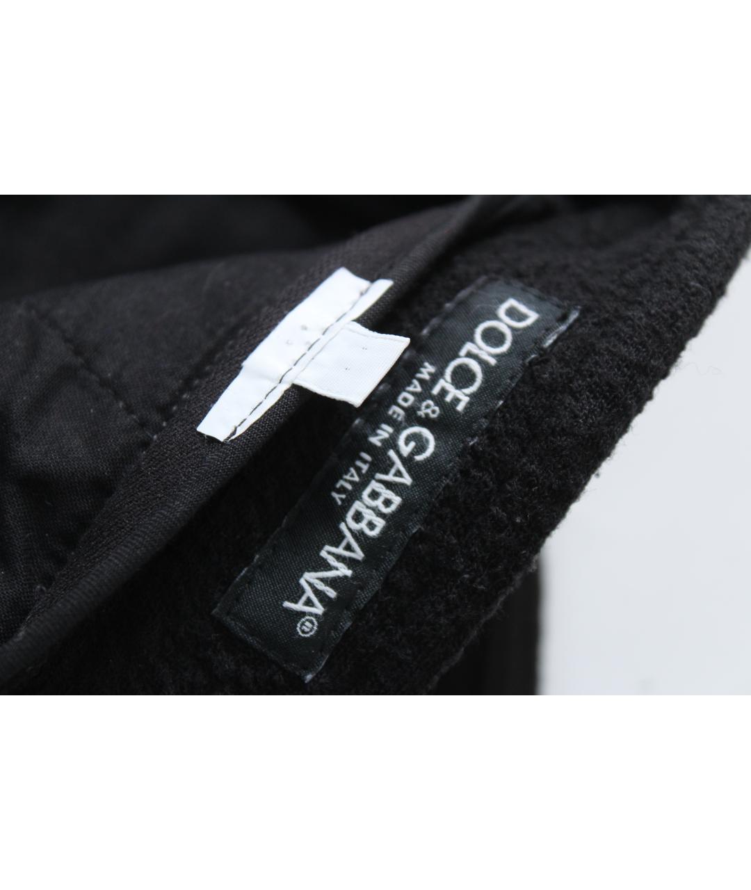 DOLCE&GABBANA Черные шерстяные повседневные брюки, фото 6