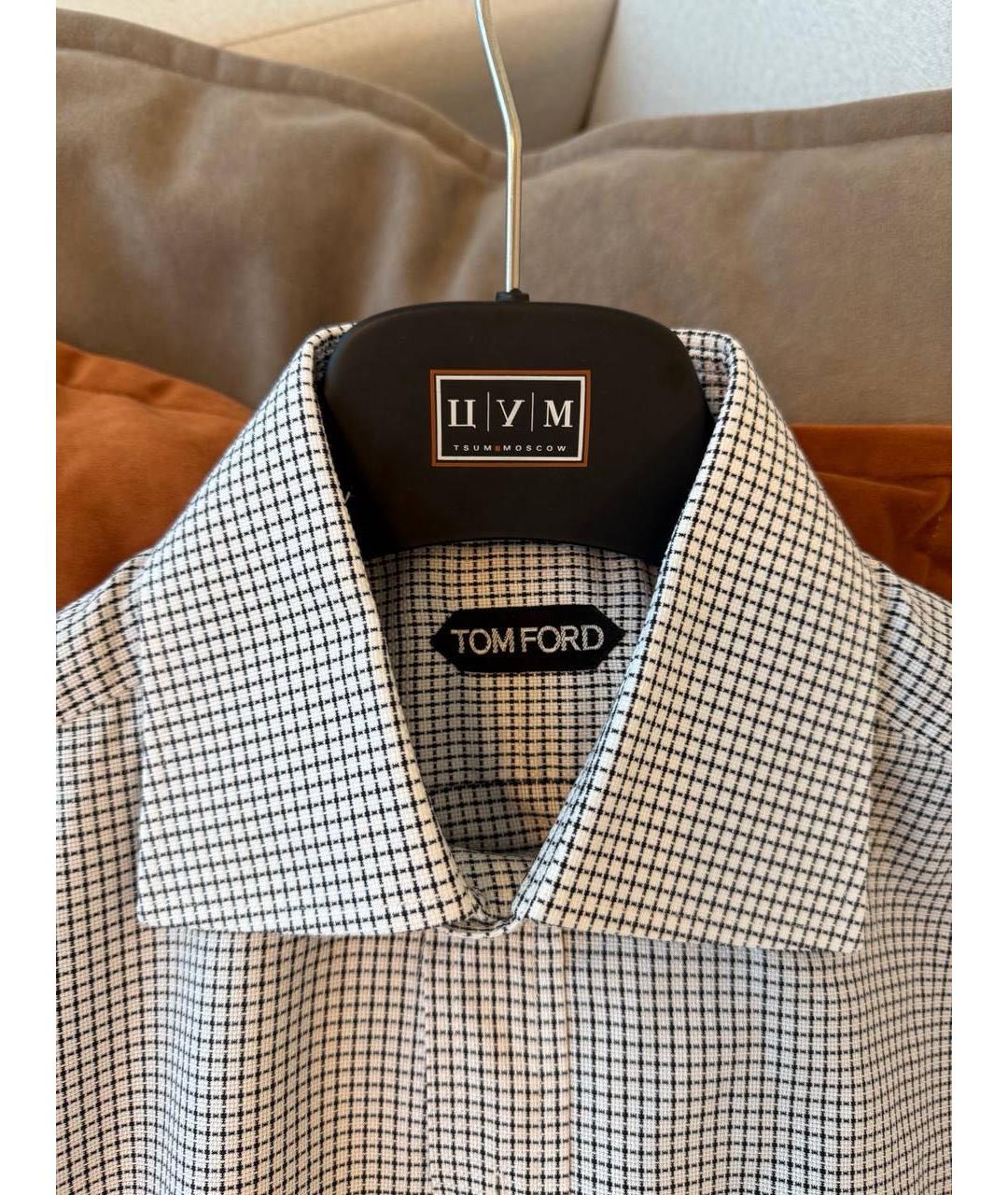 TOM FORD Белая хлопковая кэжуал рубашка, фото 3