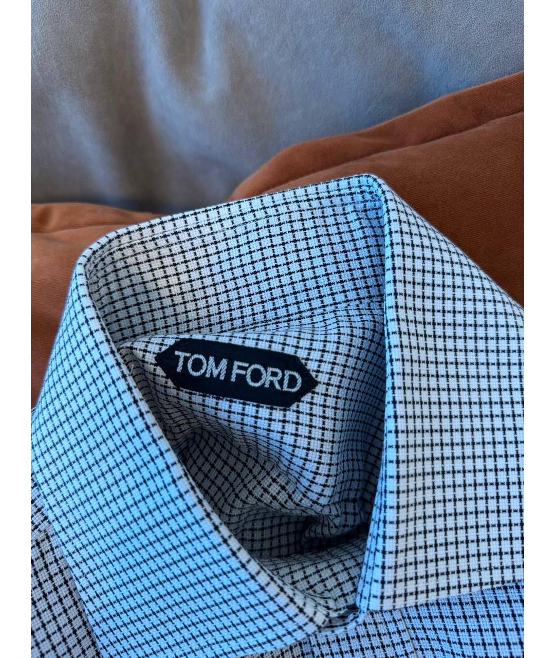 TOM FORD Белая хлопковая кэжуал рубашка, фото 6