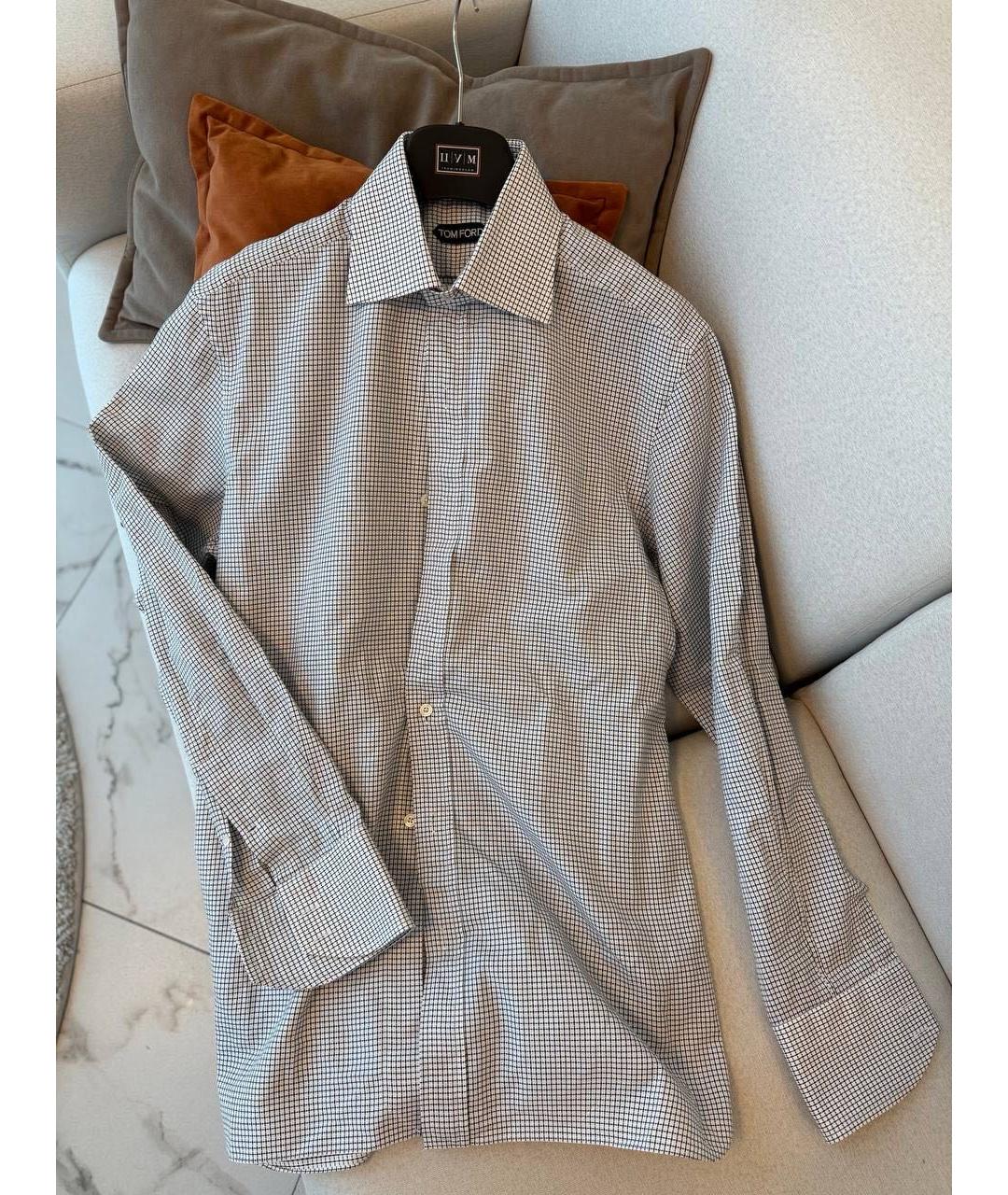 TOM FORD Белая хлопковая кэжуал рубашка, фото 7