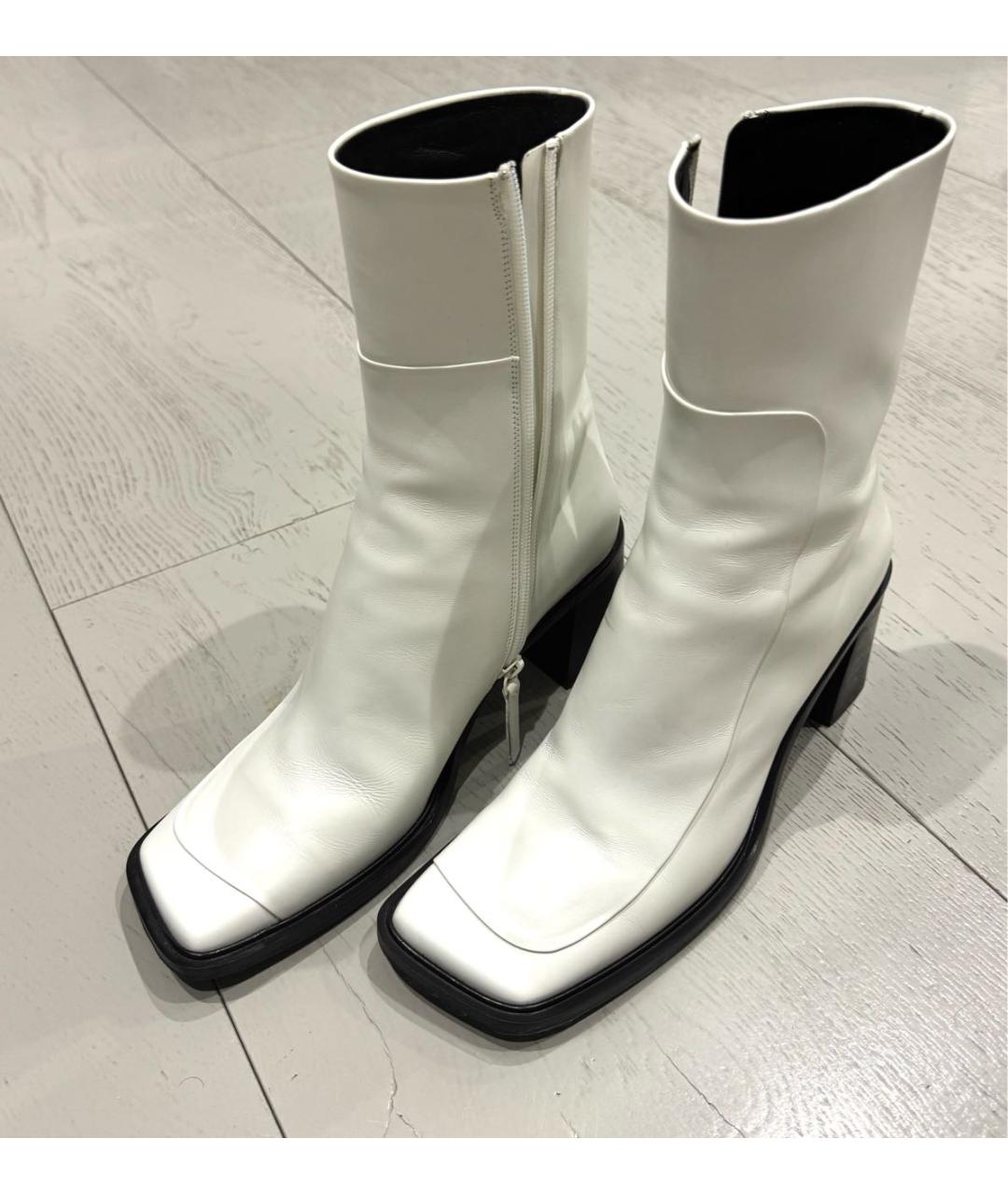 THE ROW Белые кожаные ботильоны, фото 7