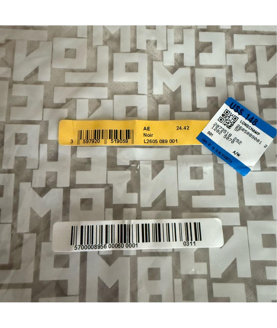 LONGCHAMP Темно-синяя тканевая сумка с короткими ручками, фото 8