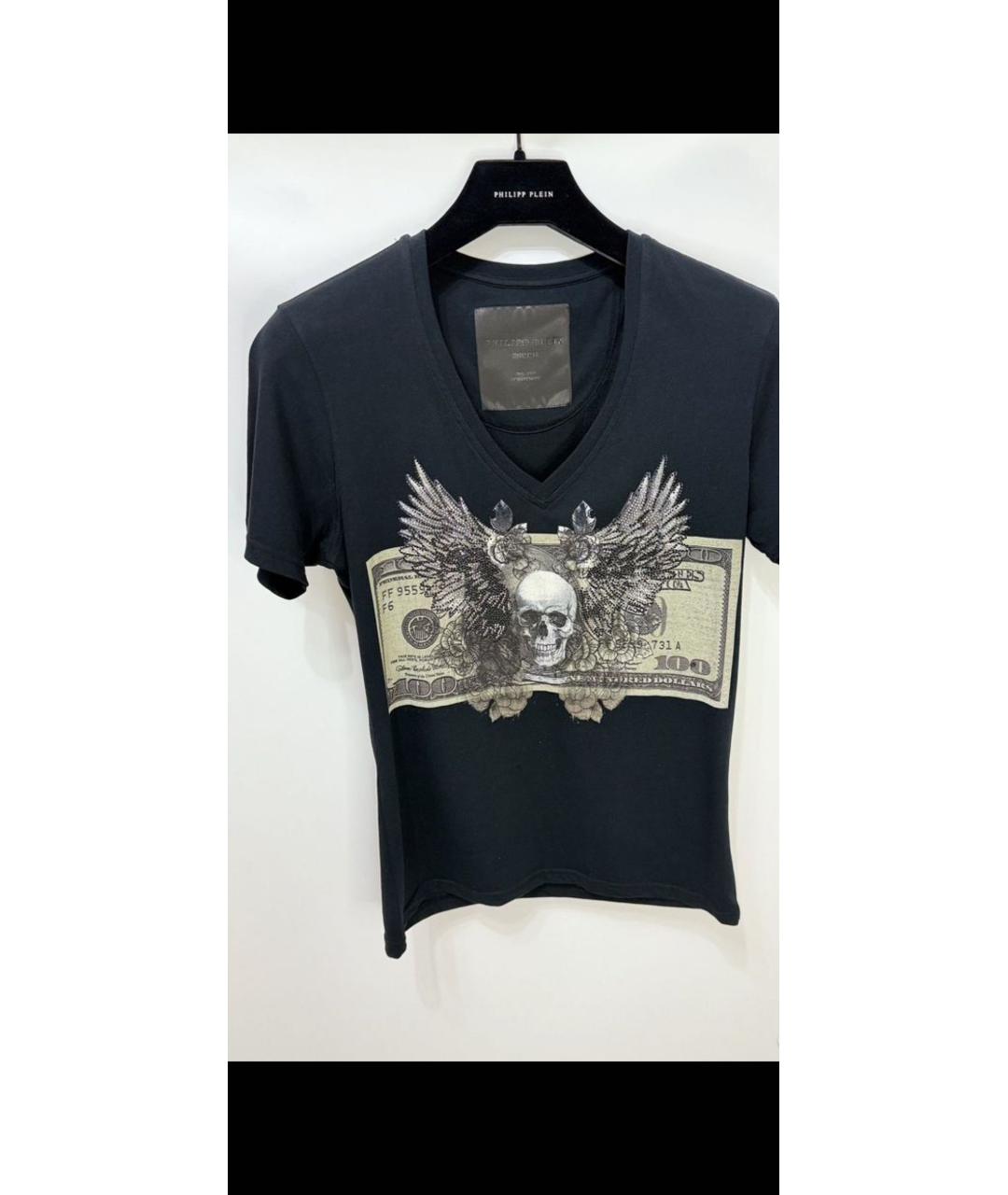 PHILIPP PLEIN Черная хлопковая футболка, фото 5