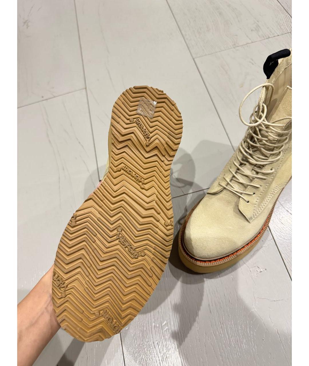 R13 Бежевые замшевые ботинки, фото 4