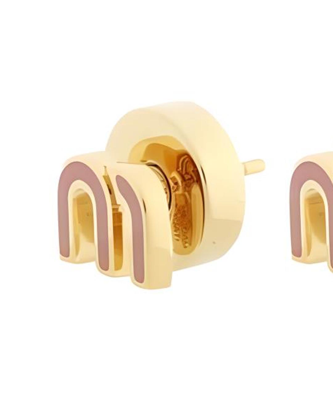 MIU MIU Золотые металлические серьги, фото 2