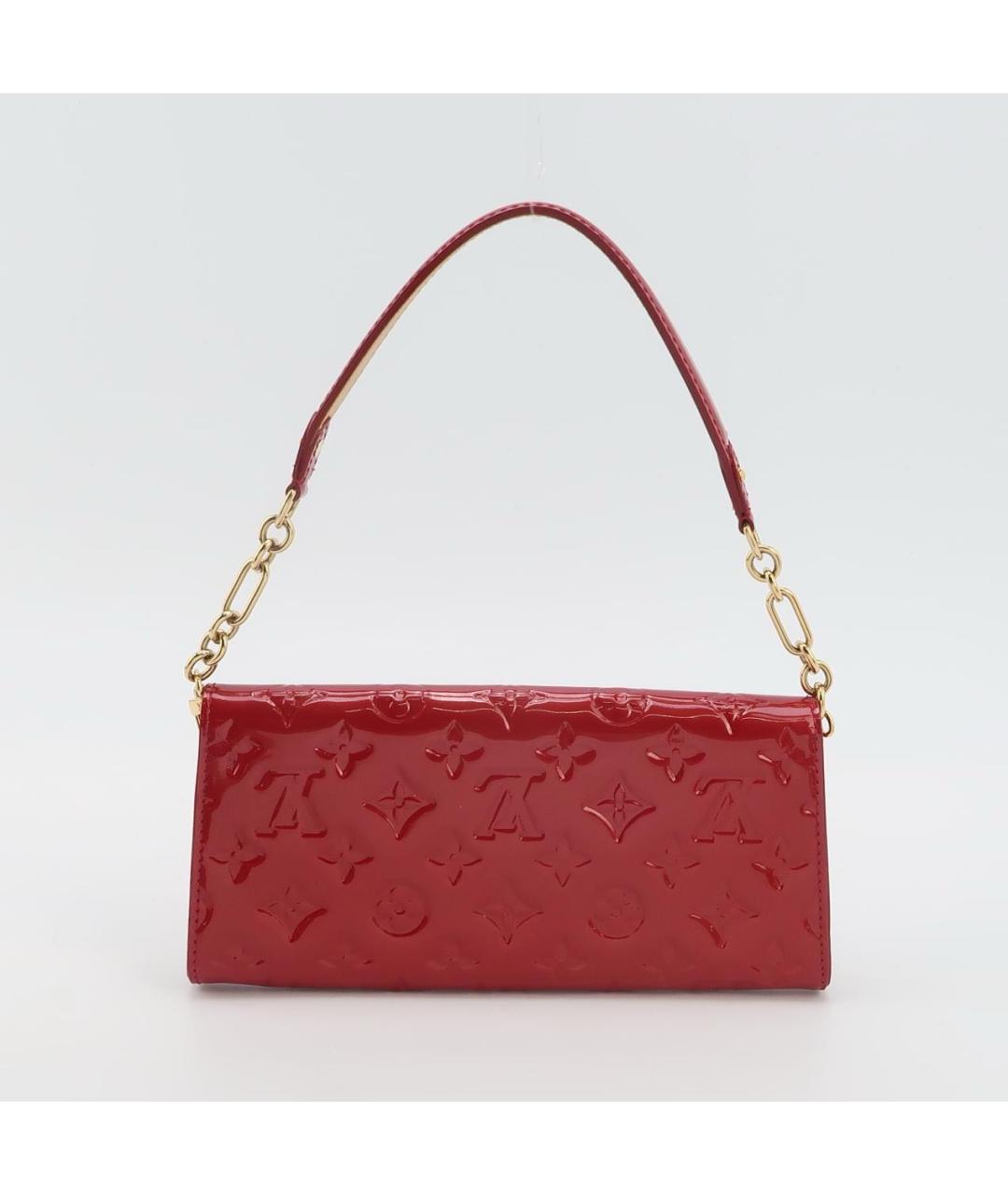 LOUIS VUITTON Красная сумка через плечо из лакированной кожи, фото 4