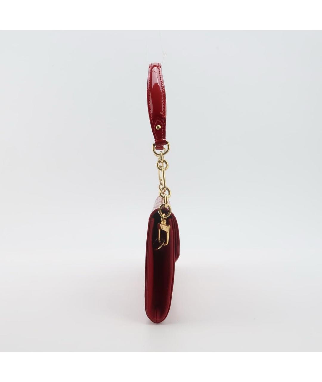 LOUIS VUITTON Красная сумка через плечо из лакированной кожи, фото 3