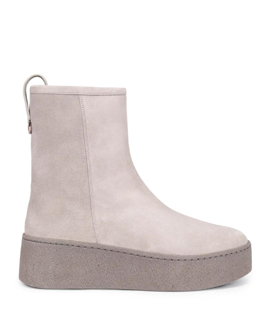 AGNONA Серые замшевые ботинки, фото 1