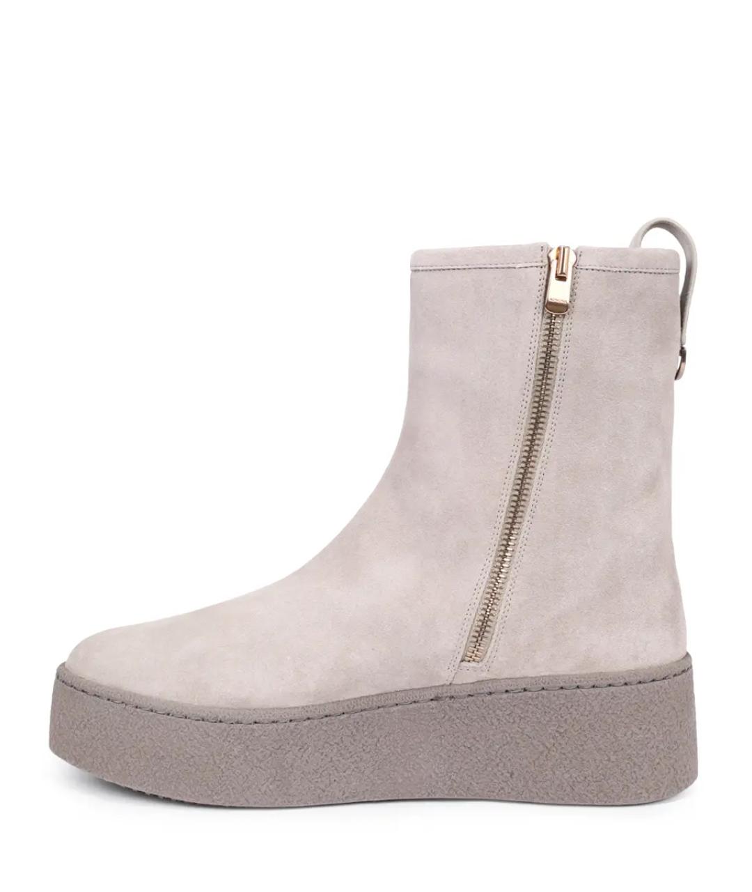 AGNONA Серые замшевые ботинки, фото 3