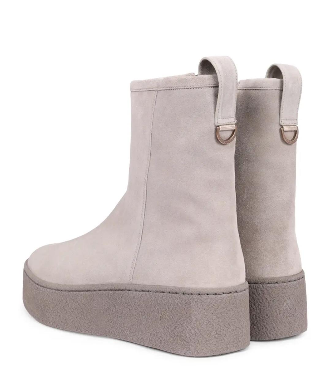 AGNONA Серые замшевые ботинки, фото 4