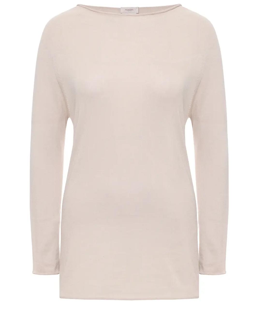 AGNONA Бежевый хлопковый джемпер / свитер, фото 1