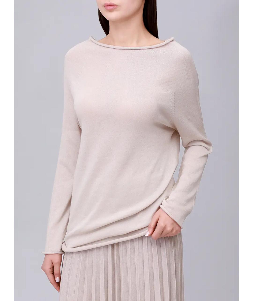 AGNONA Бежевый хлопковый джемпер / свитер, фото 2