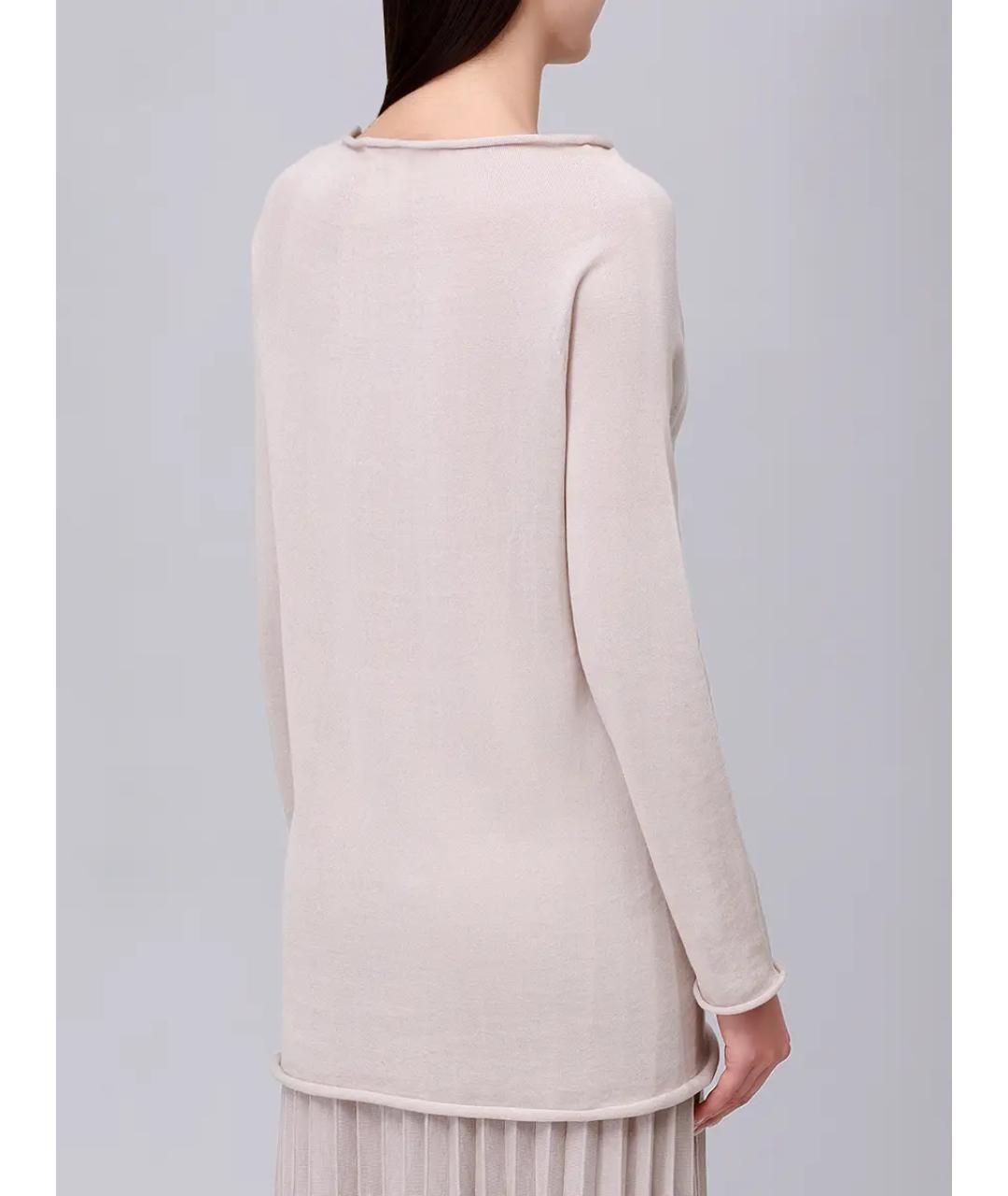 AGNONA Бежевый хлопковый джемпер / свитер, фото 3