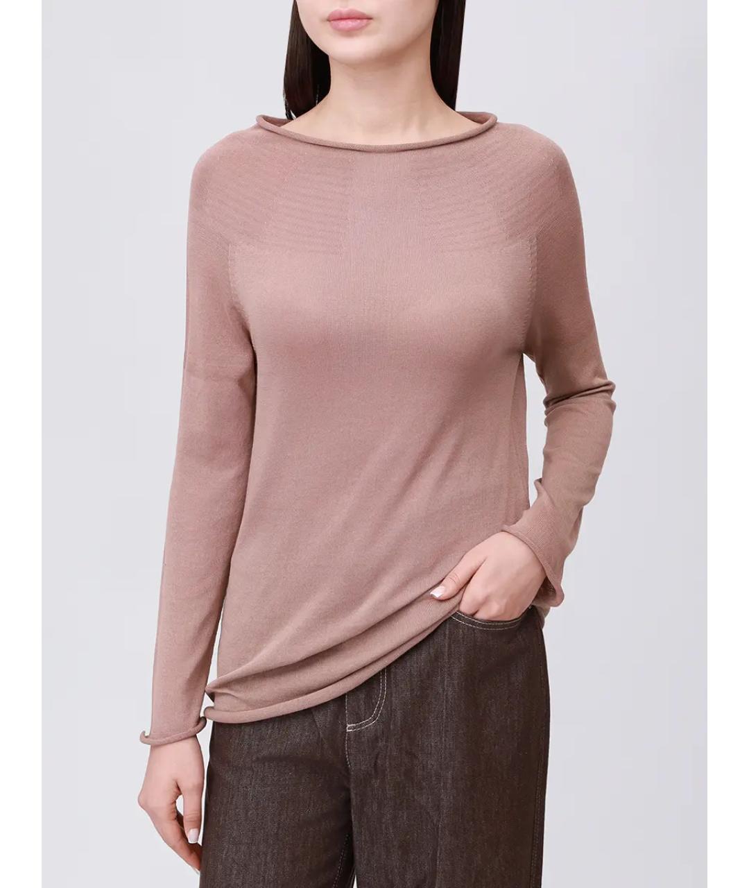 AGNONA Бежевый хлопковый джемпер / свитер, фото 4