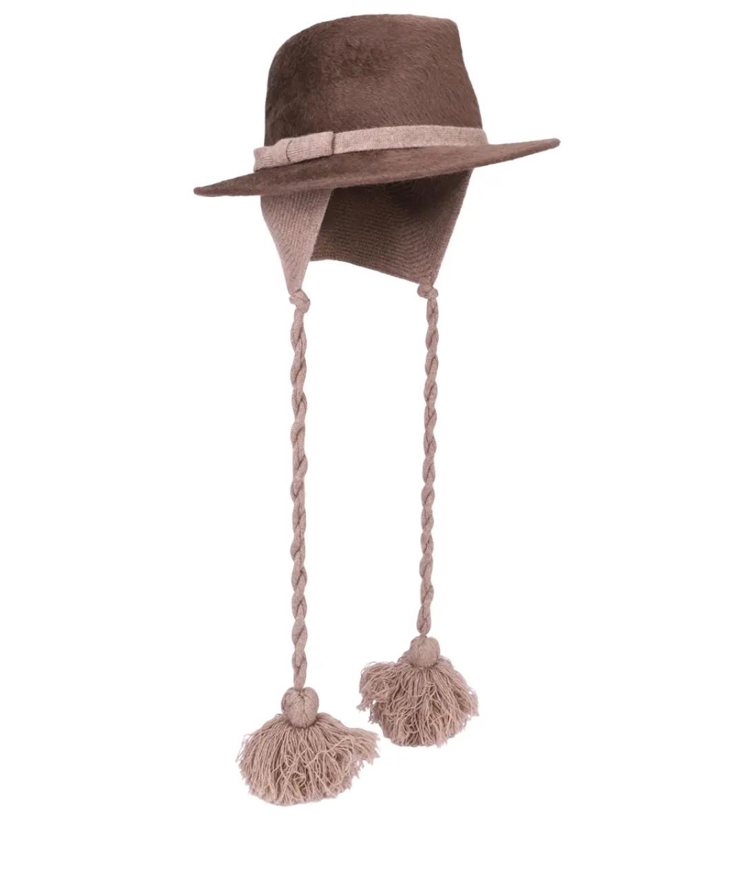 AGNONA Коричневая шляпа, фото 1