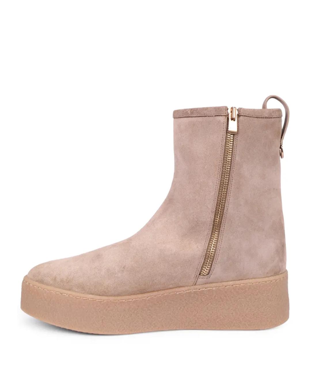 AGNONA Бежевые замшевые ботинки, фото 3