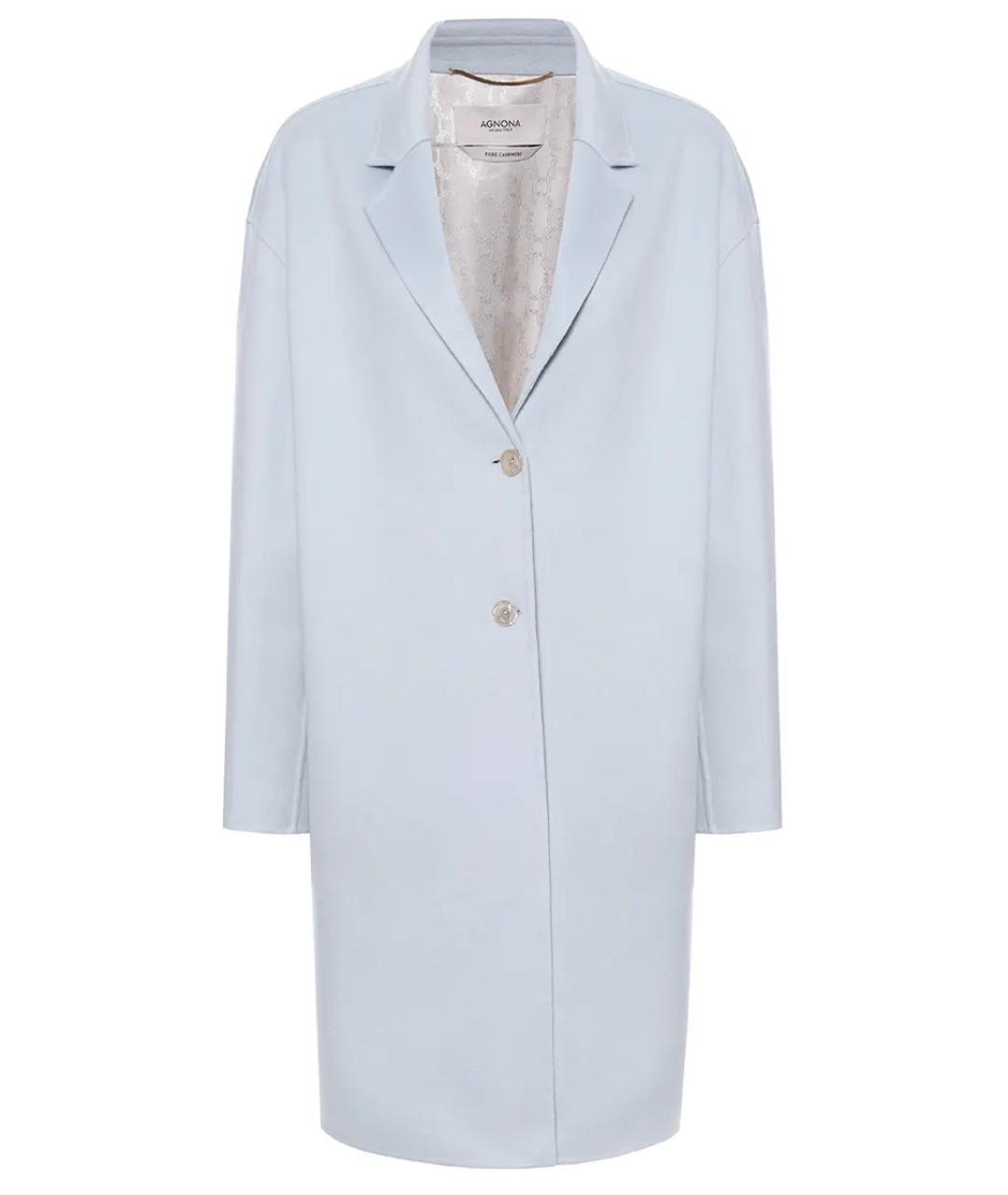 AGNONA Голубое кашемировое пальто, фото 1