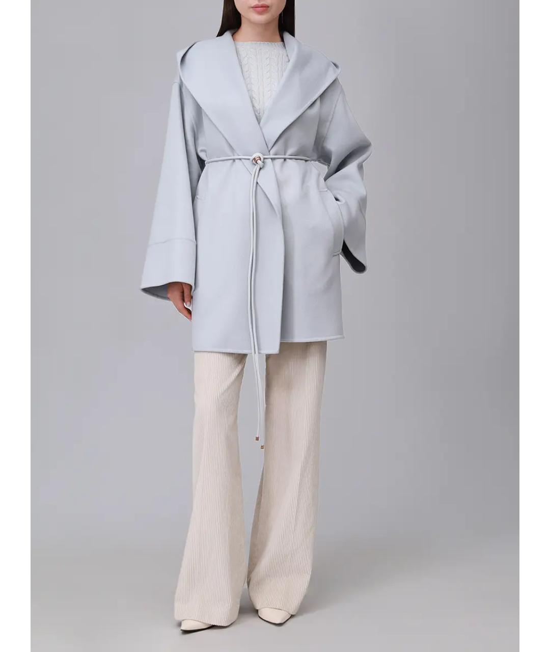 AGNONA Голубое кашемировое пальто, фото 2