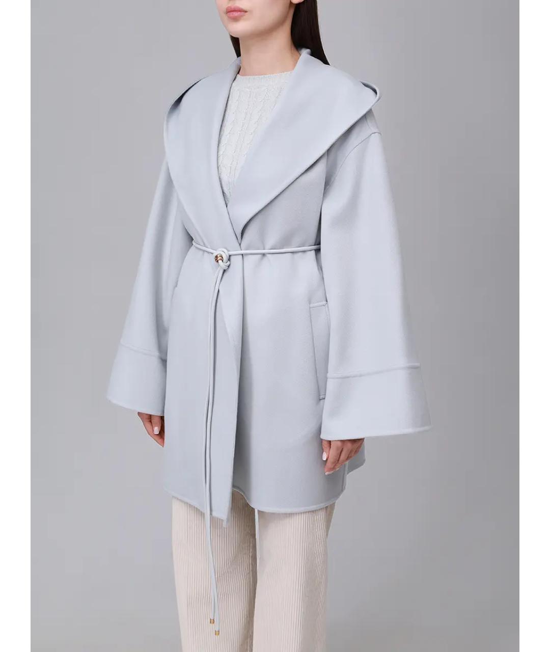 AGNONA Голубое кашемировое пальто, фото 4