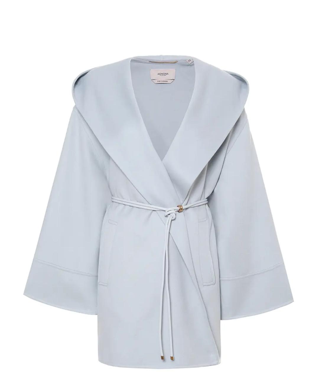 AGNONA Голубое кашемировое пальто, фото 1
