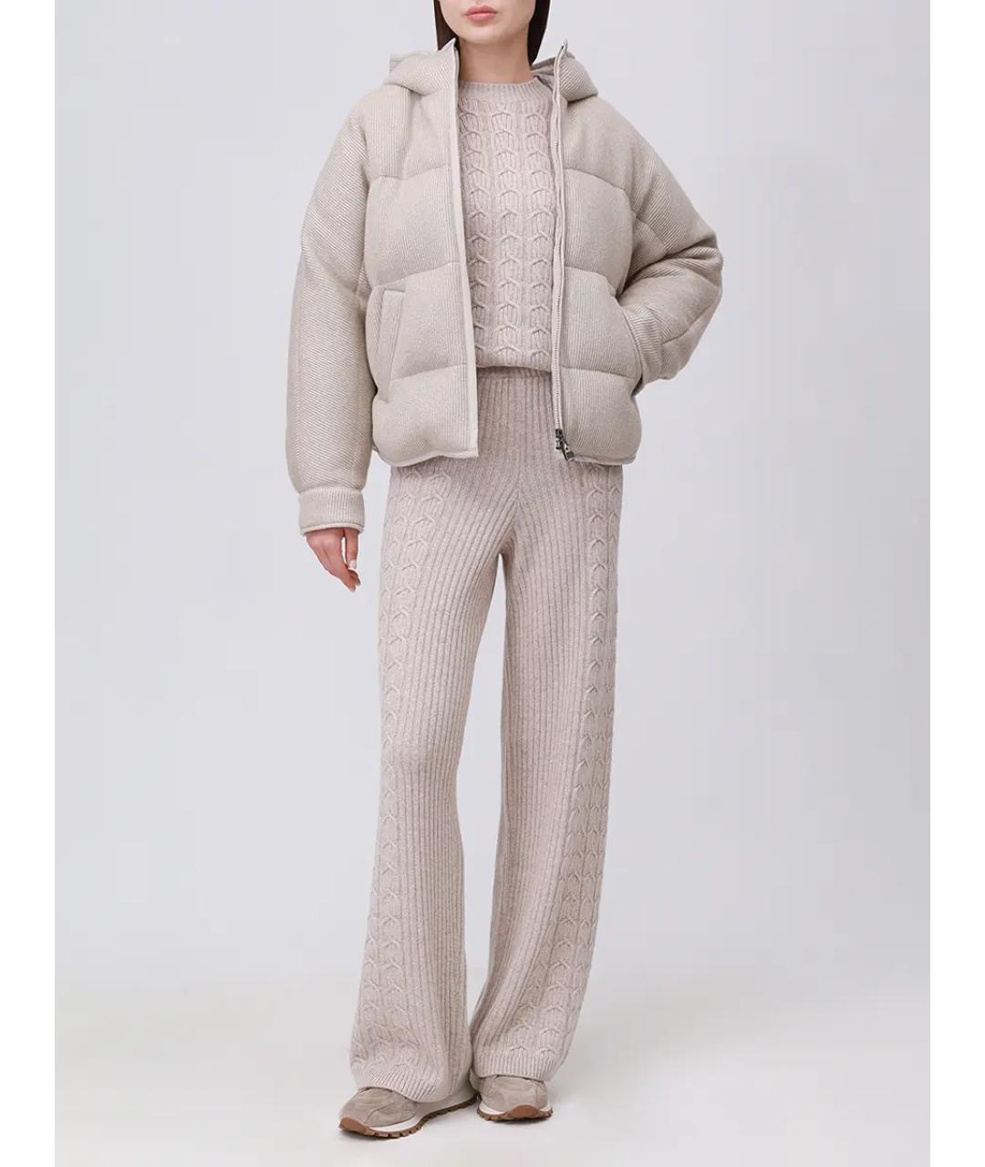 AGNONA Бежевый кашемировый джемпер / свитер, фото 2