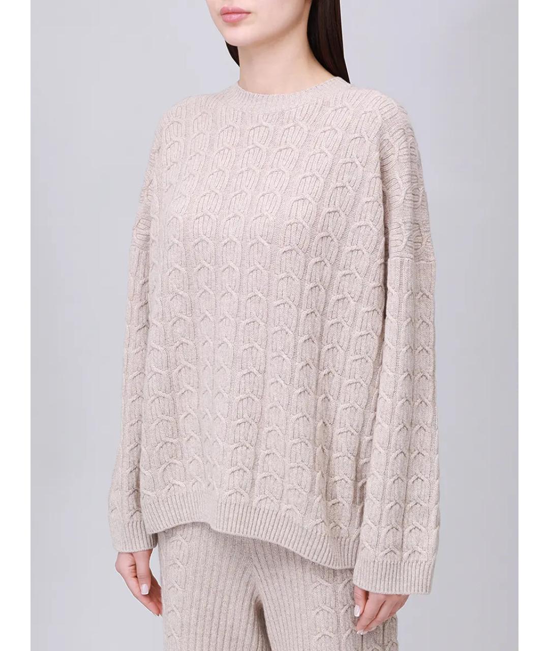 AGNONA Бежевый кашемировый джемпер / свитер, фото 4