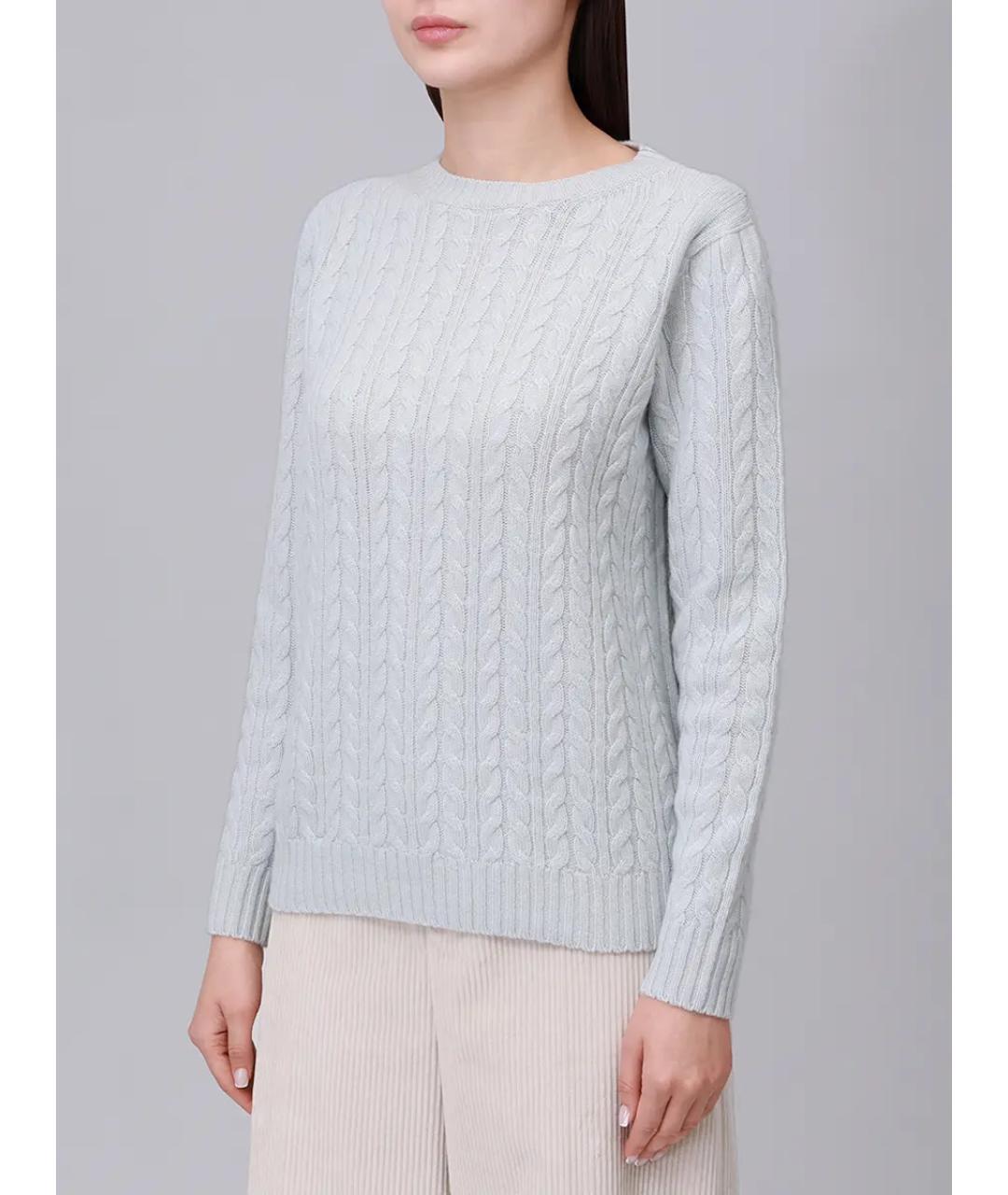 AGNONA Голубой кашемировый джемпер / свитер, фото 4