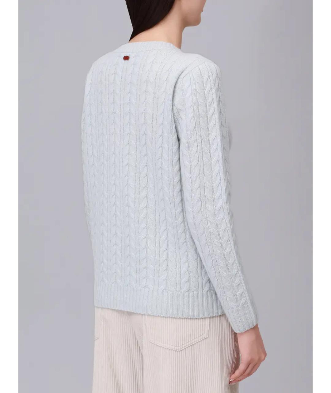 AGNONA Голубой кашемировый джемпер / свитер, фото 3