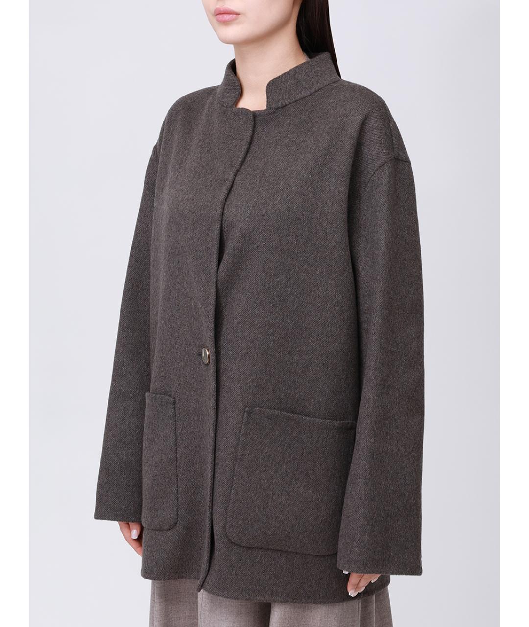 AGNONA Серое кашемировое пальто, фото 4