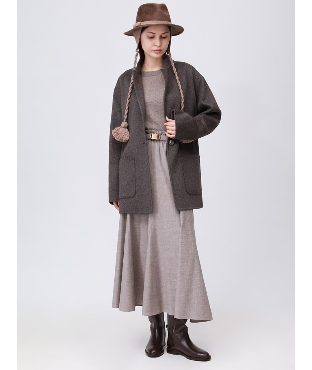 AGNONA Серое кашемировое пальто, фото 2