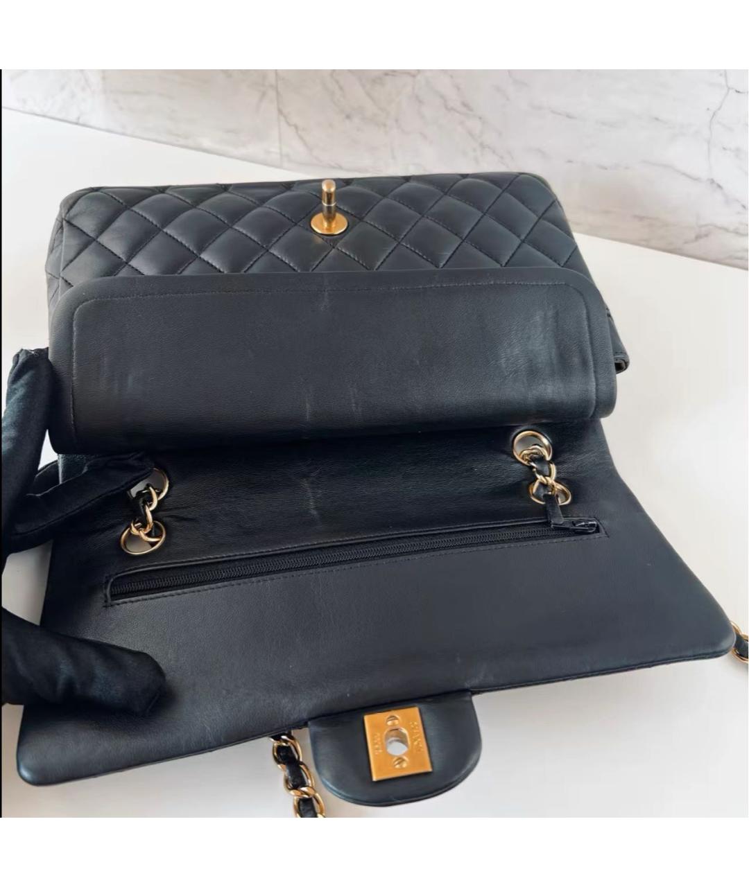 CHANEL Черная кожаная сумка через плечо, фото 6