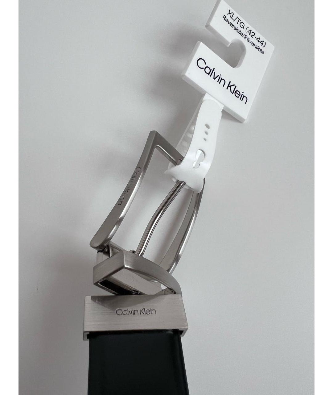 CALVIN KLEIN Коричневый кожаный ремень, фото 3