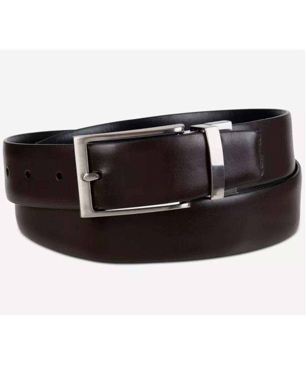 CALVIN KLEIN Коричневый кожаный ремень, фото 8