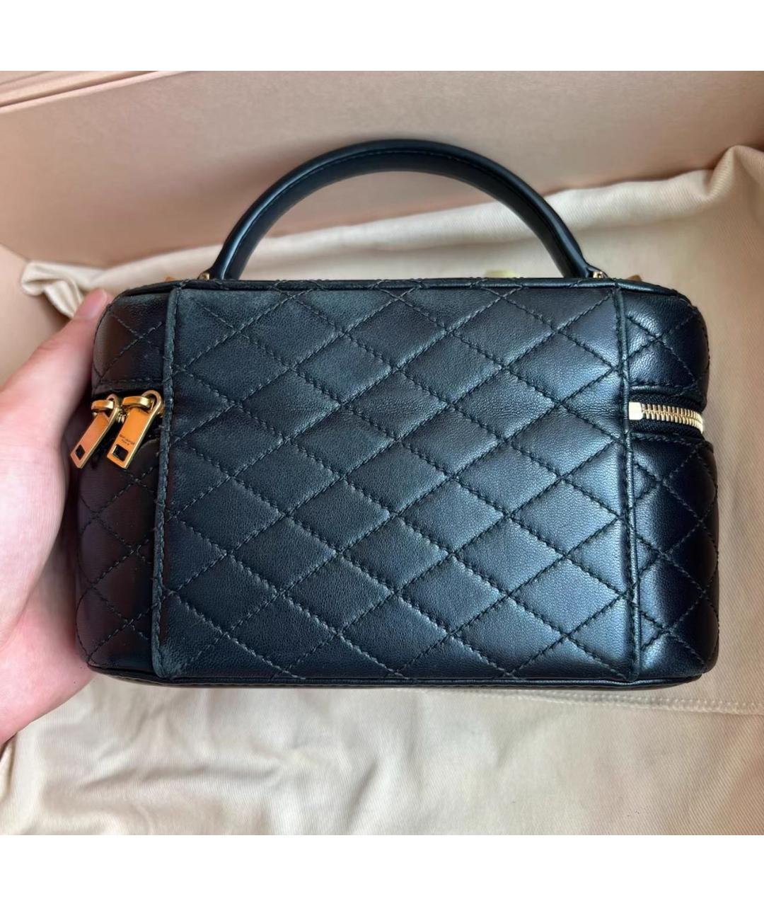 SAINT LAURENT Черная кожаная сумка через плечо, фото 2