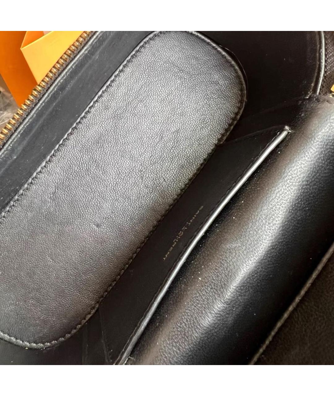 SAINT LAURENT Черная кожаная сумка через плечо, фото 8