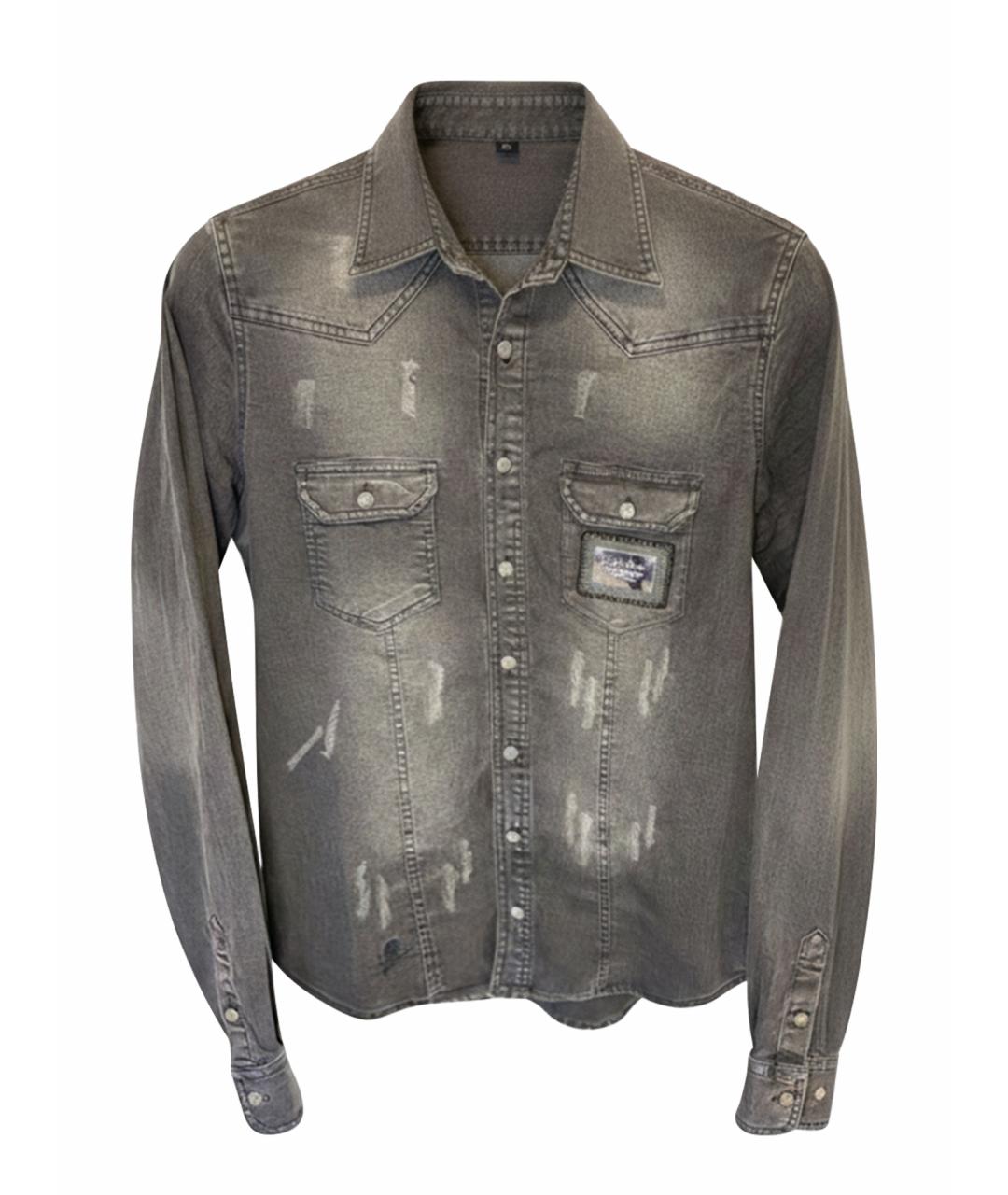 PHILIPP PLEIN Черная хлопковая кэжуал рубашка, фото 1