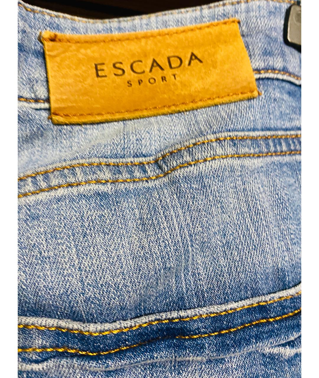 ESCADA Голубой хлопко-эластановый костюм с брюками, фото 3