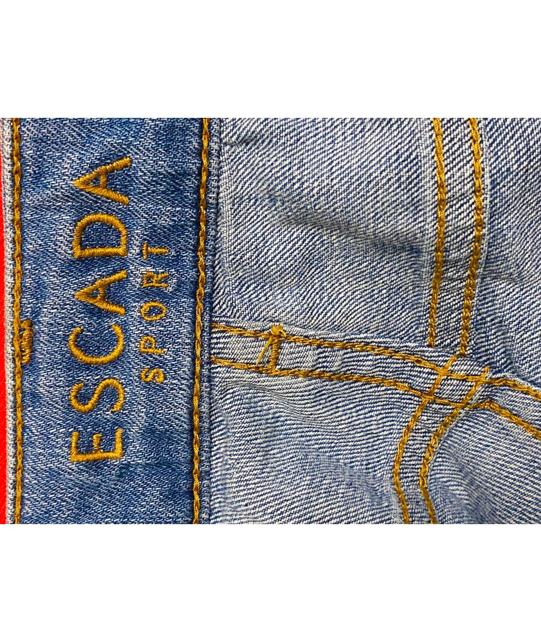 ESCADA Голубой хлопко-эластановый костюм с брюками, фото 4