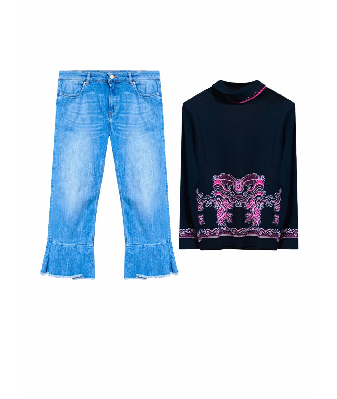 ESCADA Голубой хлопко-эластановый костюм с брюками, фото 7