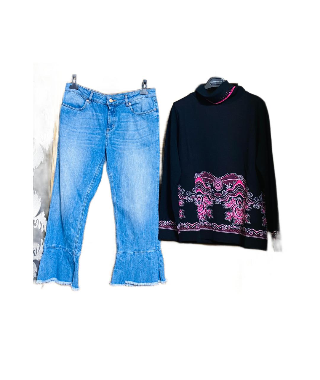 ESCADA Голубой хлопко-эластановый костюм с брюками, фото 6