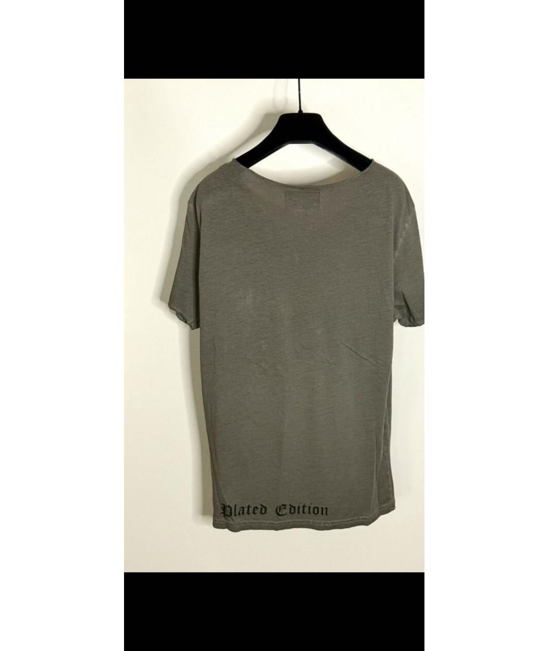 PHILIPP PLEIN Серая хлопковая футболка, фото 2